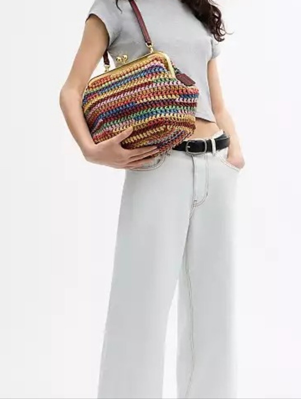 Coach Kisslock Straw Bag 27 - Picture 10 of 10